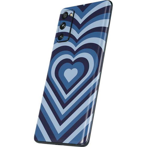 Blue Heart Pattern Galaxy S20 Fan Edition Skin